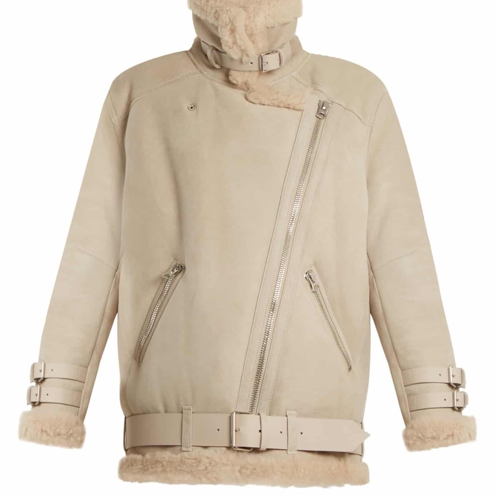 Acne Studios Velocite Suede Shearling Jacket